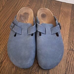 Birkenstock soft footbed blue clogs women size 39